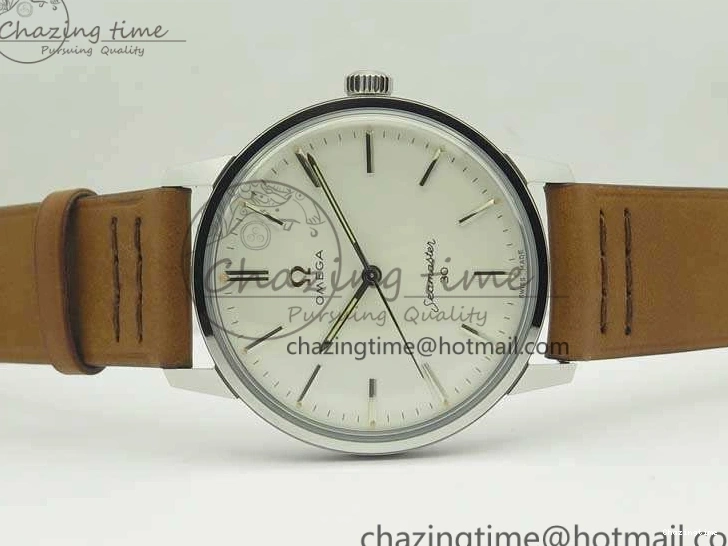 1222 Seamaster 30 1962 SS TW Best Edition White Dial On Leather Strap MIYOTA Timeless 8078